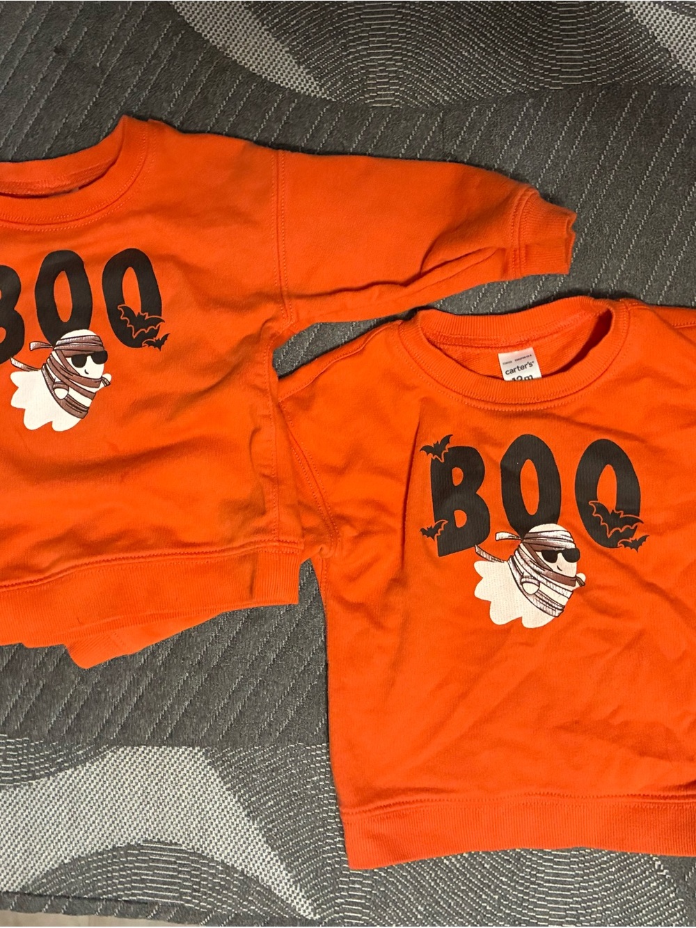 Carter's Orange Halloween 'BOO' Mummy Graphic Crewneck Sweatshirt